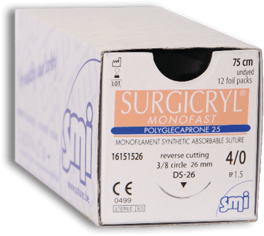 Fil de suture SMI Surgicryl Monofast 3/0