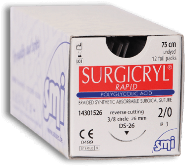 Fil de suture SMI Surgicryl Rapid 3/0